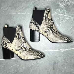 Karen Millen Snakeskin Patterned Ankle Boots